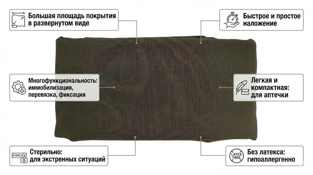 Треугольный бандаж косынка RHINO Rescue с доставкой по России | BreadyФото 1