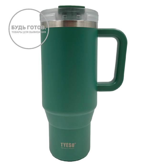 Термокружка Tyeso 1200ml (TS-8868) тёмно-зелёная с доставкой по России и в Казахстан | BreadyФото 0