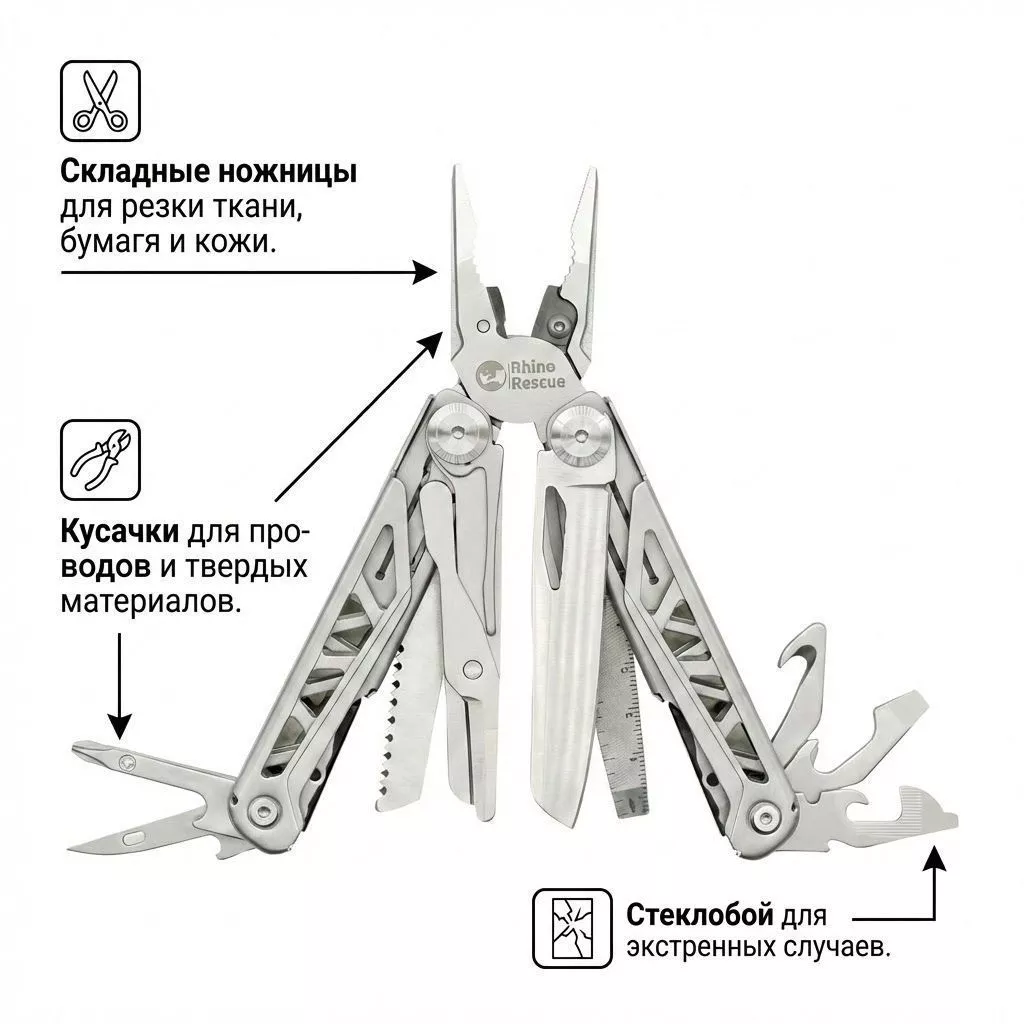 Ножницы мультитул Rhino Rescue с доставкой по России | BreadyФото 1