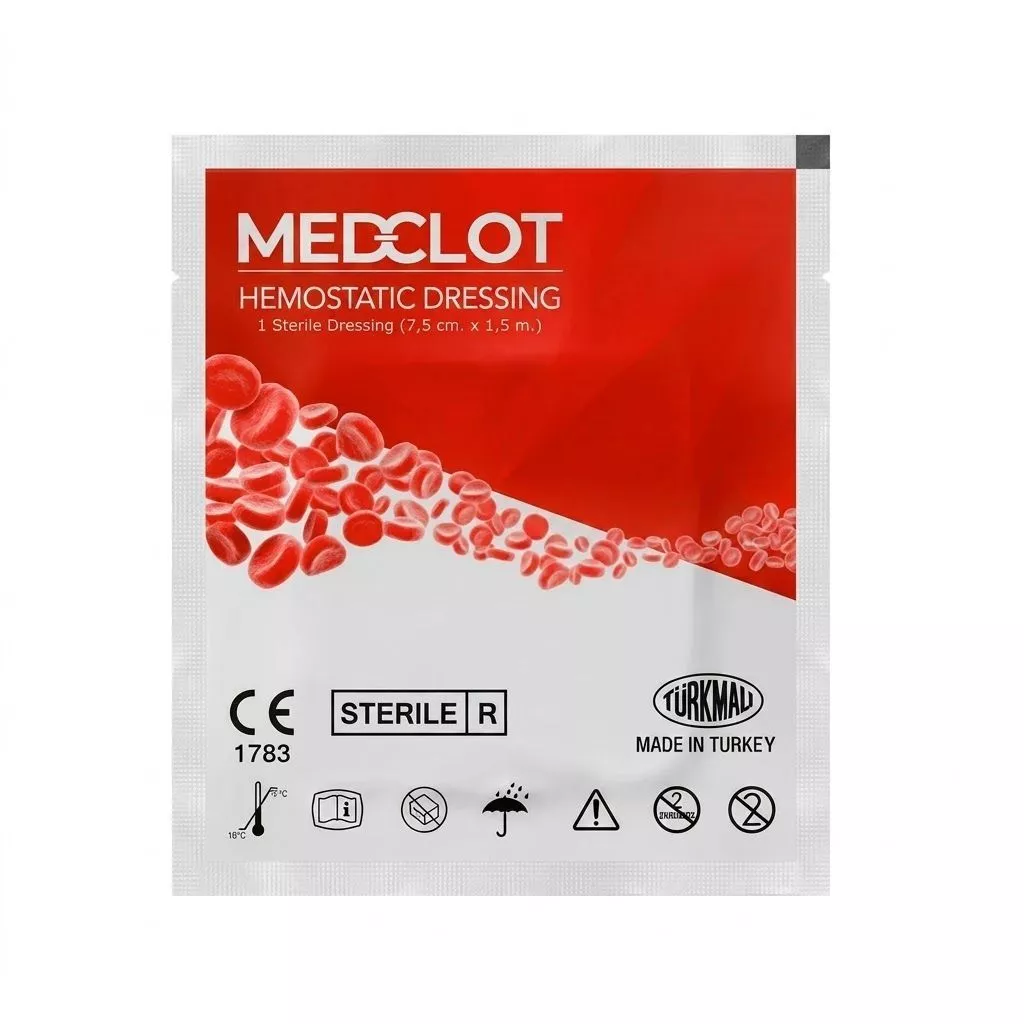 Бинт кровоостанавливающий MEDCLOT Hemostatic Combat Gauze Z-fold 7,5*370 см с доставкой по России | BreadyФото 0
