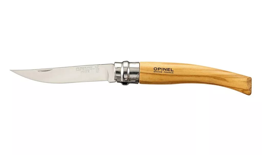Нож складной филейный Opinel №8 VRI Folding Slim Olivewood с доставкой по России и в Казахстан | Bready