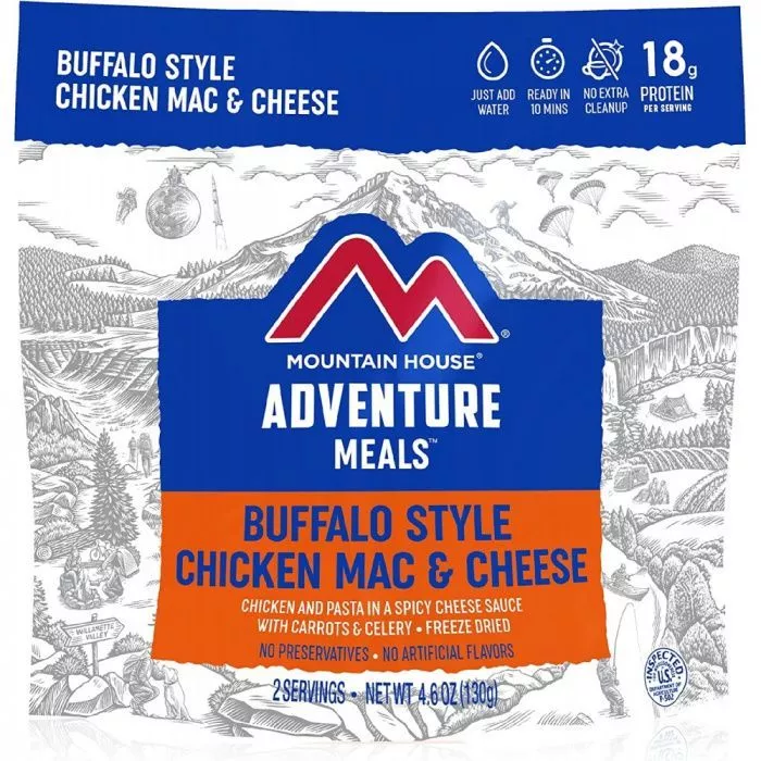 Макароны с курицей и сыром по-баффало Mountain House Маунтин Хаус Buffalo Style Chicken Mac & Cheese 130г. с доставкой по России и в Казахстан | Bready