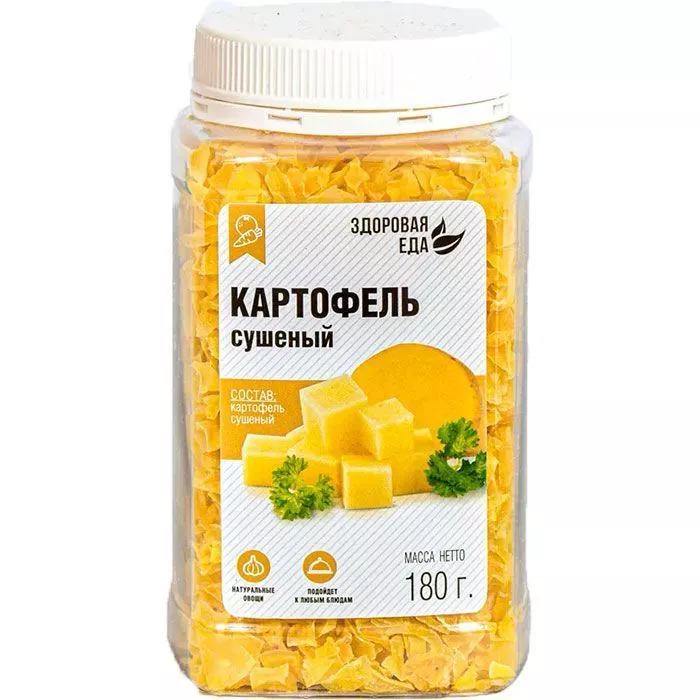 Картофель сушеный кубиками "Здоровая еда" в ПЭТ-банке 190 г с доставкой по России и в Казахстан | BreadyФото 2