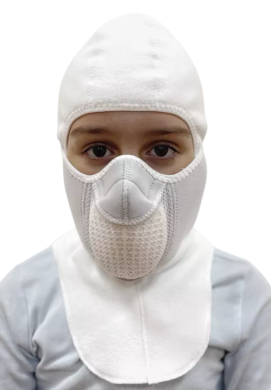 Тепловая маска Балаклава 3 в 1 ТМ 1.4 ДЕТСКАЯ (белый) САЙВЕР|SAYVER с доставкой по России и в Казахстан | BreadyФото 0