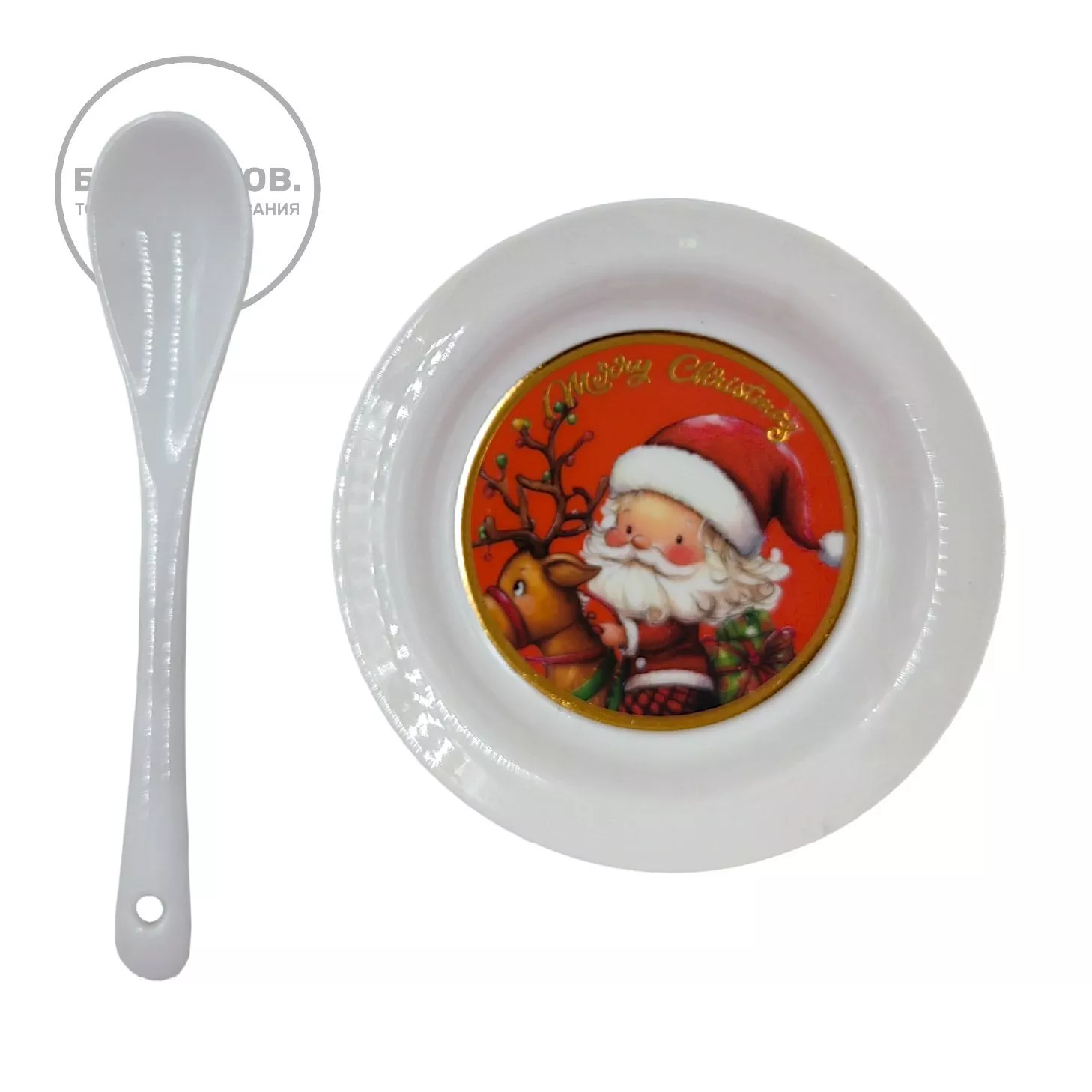 Новогодний набор (чайная пара и полотенце) с доставкой по России | BreadyФото 3