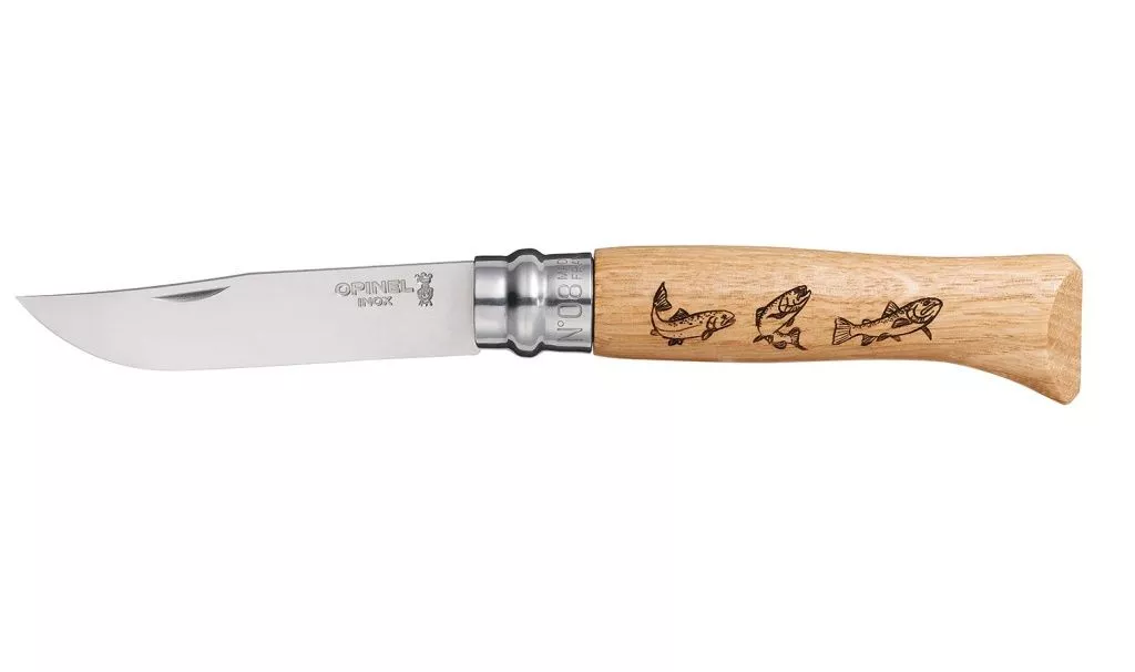 Нож складной Opinel №8 VRI Animalia Trout (форель) с доставкой по России и в Казахстан | Bready