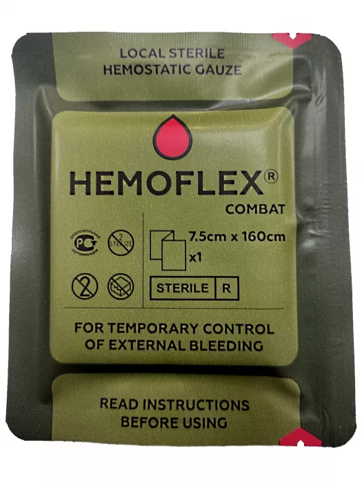 Бинт Z-сложенный гемостатический Гемофлекс Hemoflex Combat 7,5x160 см с доставкой по России и в Казахстан | Bready