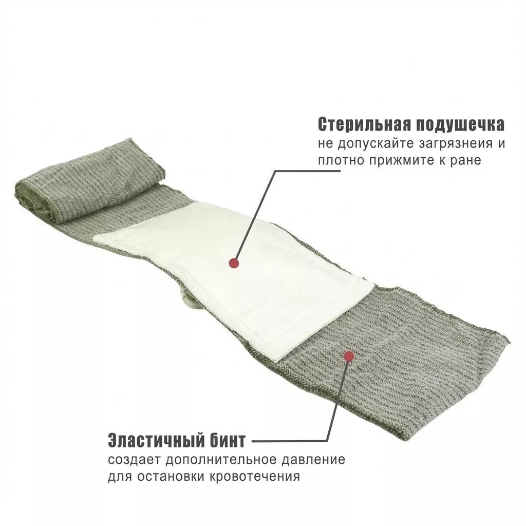 Компрессионный бандаж RHINO Rescue 6'' (с аппликатором давления, 1 подушка) PZBD0120 (дисконт) с доставкой по России | BreadyФото 6