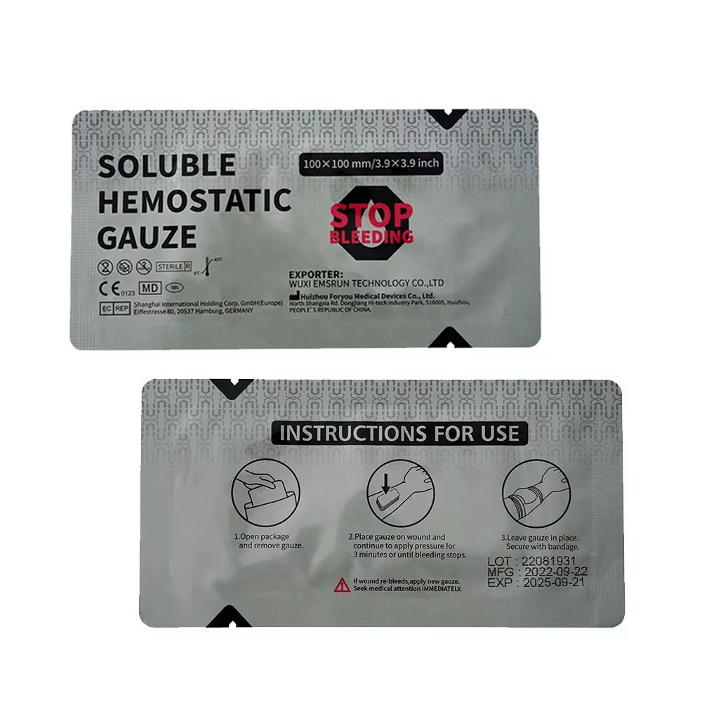 Гемостатическая растворимая повязка SOLUBLE HEMOSTATIC GAUZE 100x100 мм с доставкой по России | BreadyФото 4