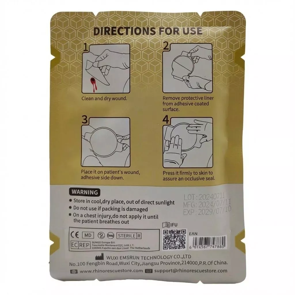 Окклюзионный пластырь невентилируемый RHINO Rescue CR-CS03 с доставкой по России | BreadyФото 3