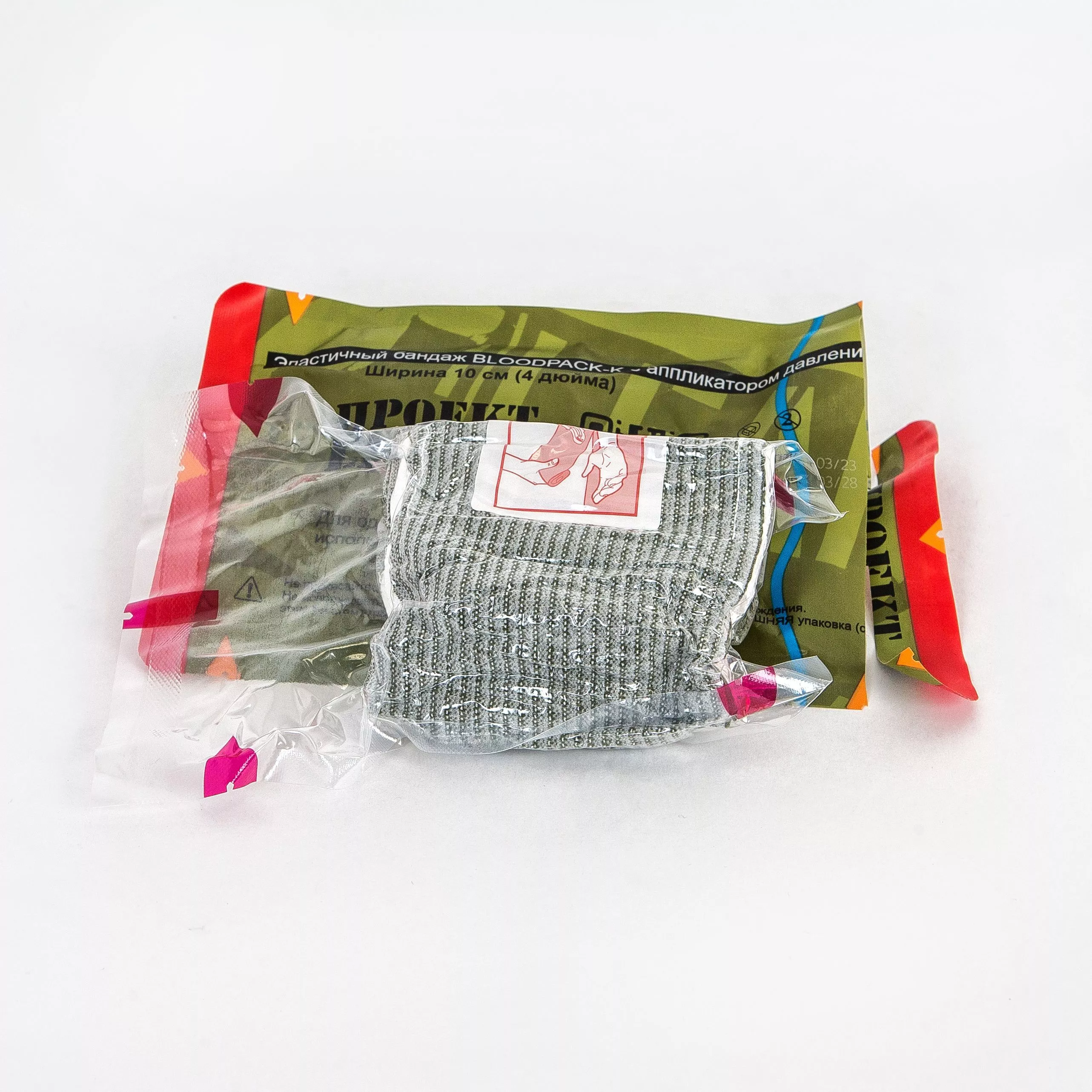 Бандаж эластичный BLOODPACK-K 4" LEAF с каолиновым бинтом с доставкой по России | BreadyФото 1