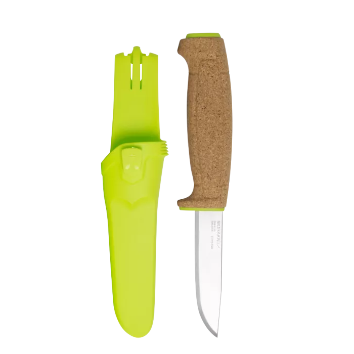 Нож Morakniv Floating Knife (S) Lime, нержавеющая сталь, пробковая ручка, зеленый, 13686 с доставкой по России и в Казахстан | Bready