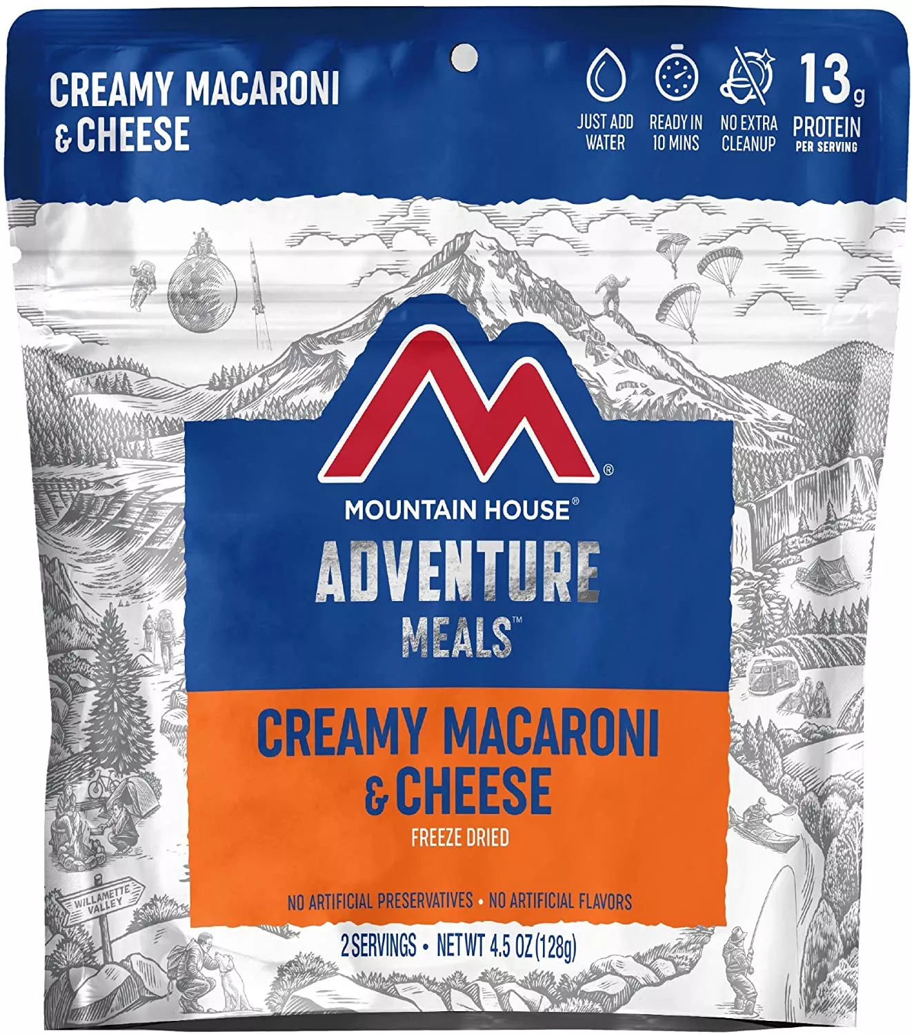 Макароны с сыром Mountain House Маунтин Хаус CREAMY MACARONI & CHEESE 128 г с доставкой по России и в Казахстан | BreadyФото 0