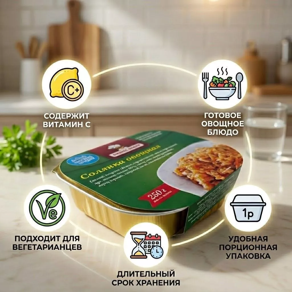 Солянка овощная Л4, 250 г (Бизнес Повар) с доставкой по России | BreadyФото 1