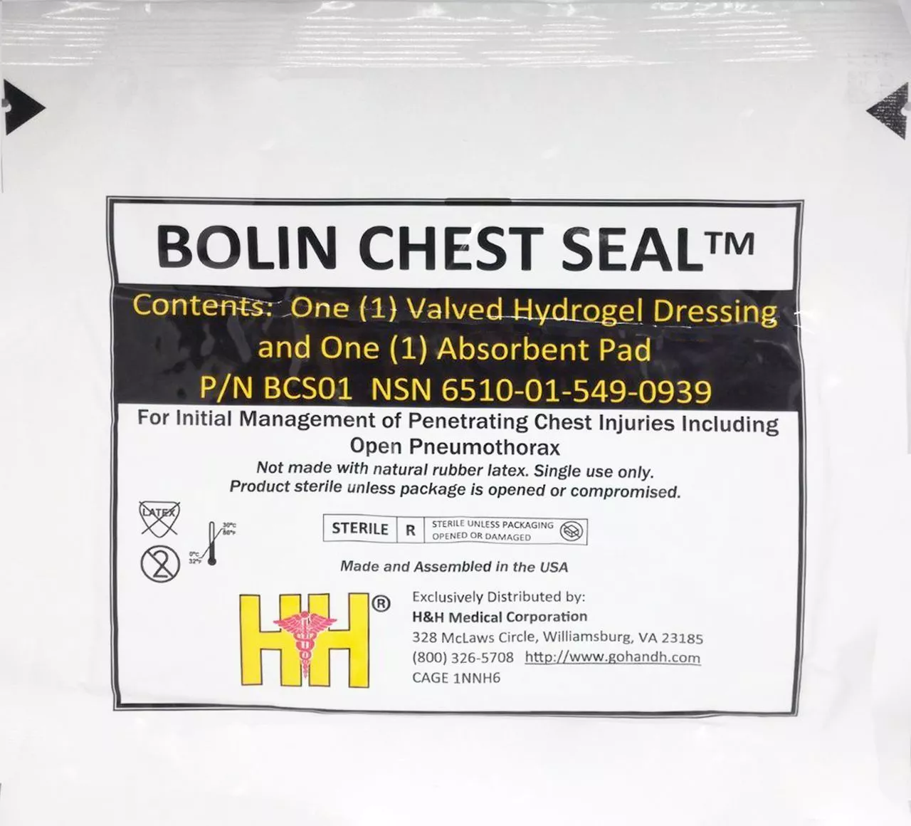 Окклюзионный пластырь Bolin Chest Seal H&H с доставкой по России и в Казахстан | BreadyФото 2