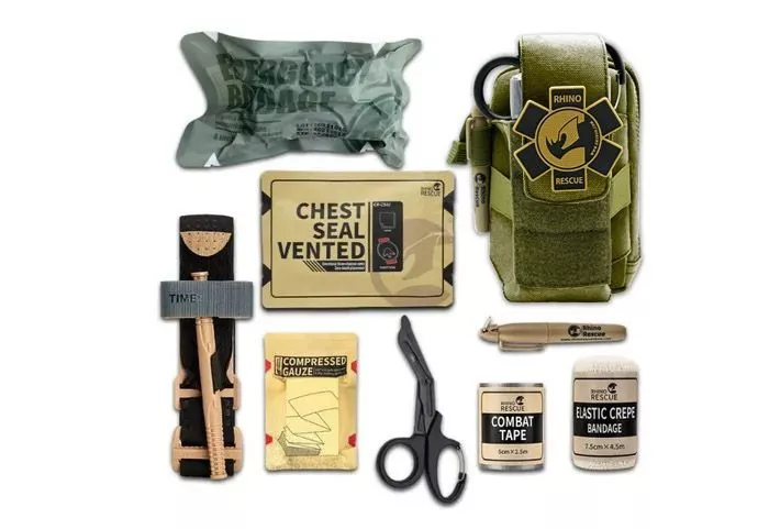 Тактическая аптечка первой помощи RHINO Rescue Tactical Bag Outdoor Molle Military (мох) с доставкой по России и в Казахстан | BreadyФото 1