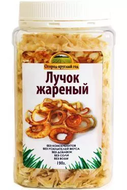 Лук репчатый жареный "Здоровая еда" в ПЭТ-банке 190 г с доставкой по России и в Казахстан | Bready