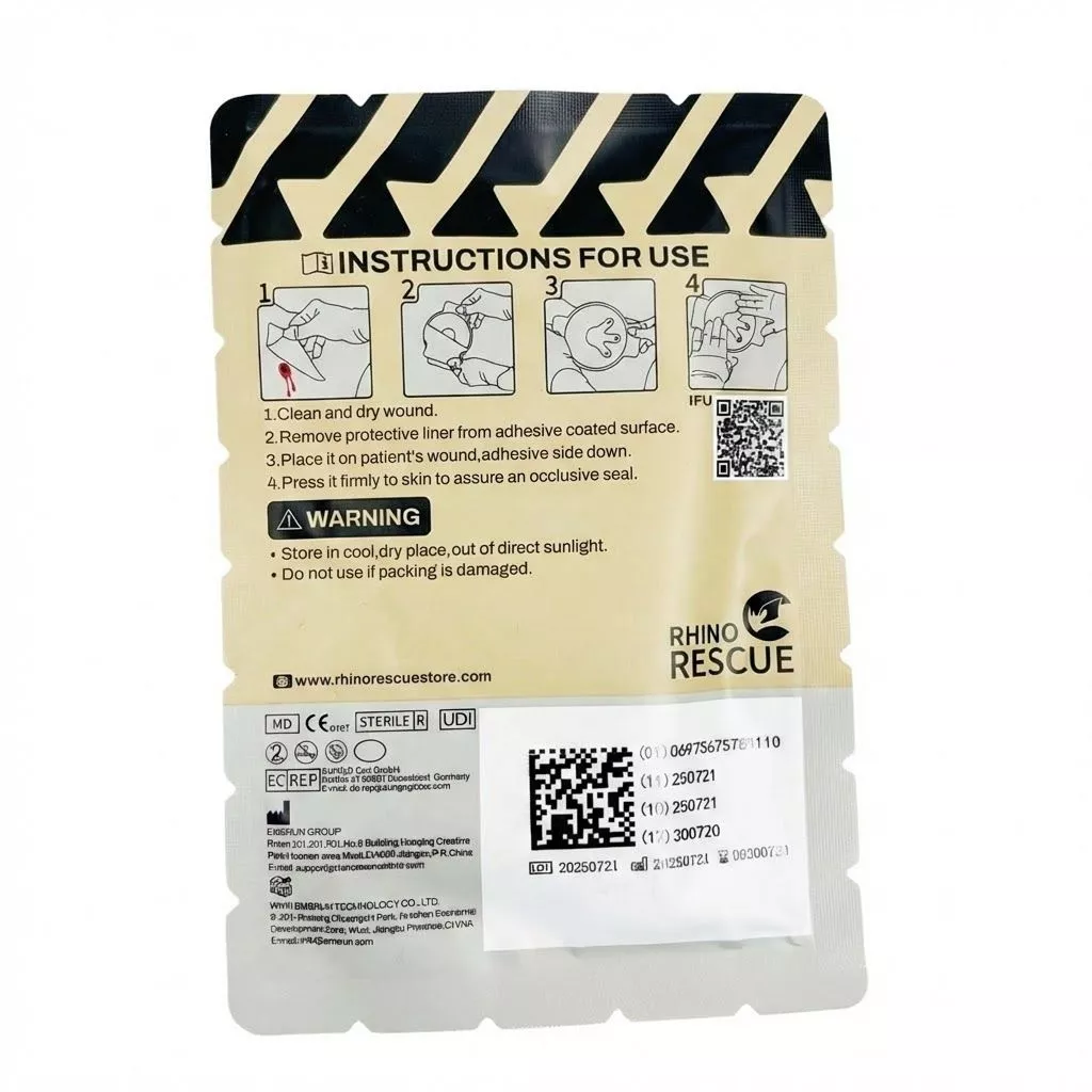 Окклюзионный пластырь вентилируемый RHINO Rescue CR-CS02 с доставкой по России | BreadyФото 1