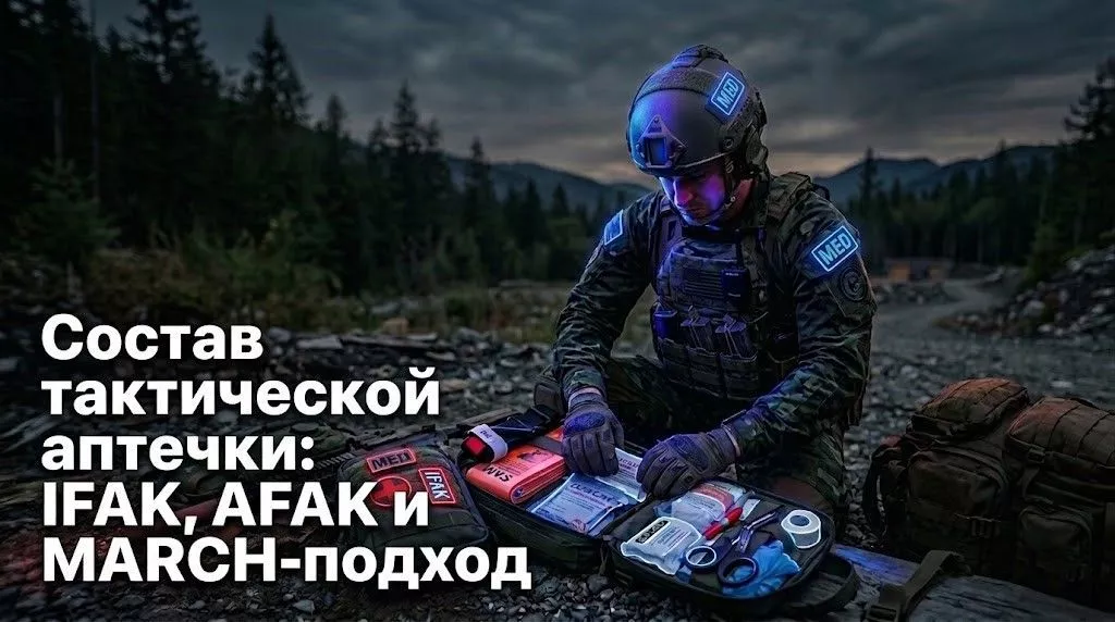 Тактическая аптечка IFAK — содержимое и пример комплектации по MARCH‑подходу