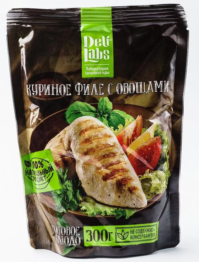 Куриное филе с овощами DeliLabs Делилабс 300 г с доставкой по России и в Казахстан | Bready