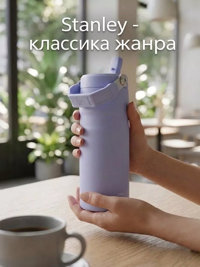 Термобутылка STANLEY The IceFlow™ Bottle 473 ml (10-12979-011) hydrangea гортензия с доставкой по России | BreadyФото 4