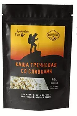 Каша гречневая со сливками "Здоровая еда" 70 г с доставкой по России и в Казахстан | Bready