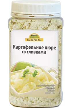 Картофельное пюре со сливками "Здоровая еда" в ПЭТ-банке 330 г с доставкой по России и в Казахстан | Bready