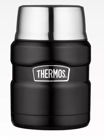 Термос для еды с ложкой Thermos SK 3000 BK Matt Black, 0.47 л с доставкой по России и в Казахстан | Bready