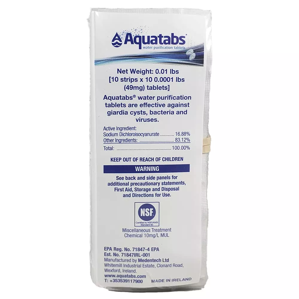 Таблетки дезинфицирующие для воды Aquatabs (Акватабс) №10 с доставкой по России и в Казахстан | BreadyФото 0