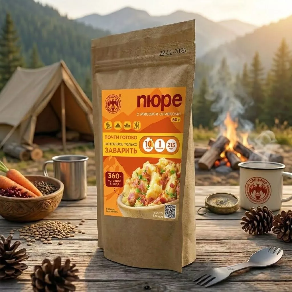 Картофельное пюре с мясом и сливками СПЕЦПИТ Крафт 60 гр. с доставкой по России | BreadyФото 2