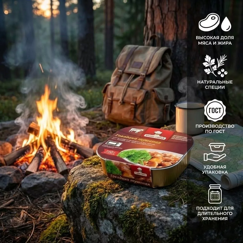 Говядина тушеная Л4 250 г (Бизнес повар) с доставкой по России | BreadyФото 1