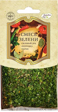Смесь зелени "Здоровая еда" 50 г с доставкой по России и в Казахстан | Bready
