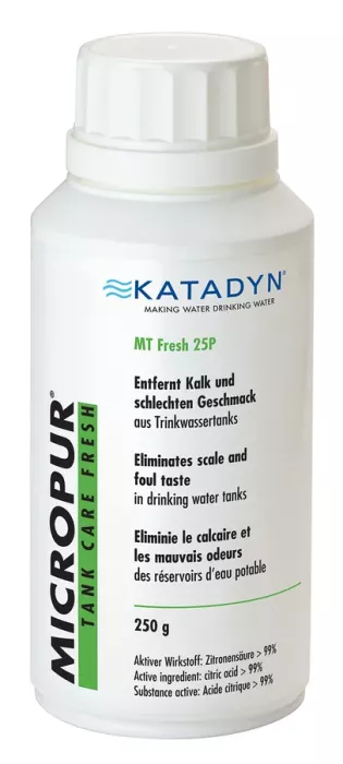 Средство для удаления накипи в резервуарах с водой Катадин Katadyn Micropur Tank Care Line MT Fresh 25P (250 г) с доставкой по России и в Казахстан | Bready