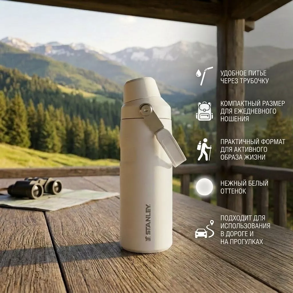 Термобутылка STANLEY GO Iceflow™ 0,35L (10-12578-003) перламутровый с доставкой по России | BreadyФото 1