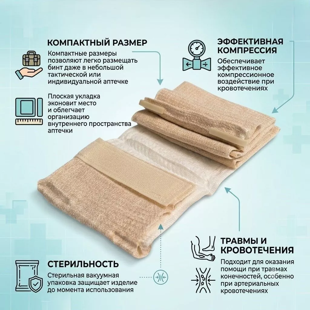 Компрессионный бинт-бандаж MINI COMPRESSION BANDAGE с доставкой по России | BreadyФото 1