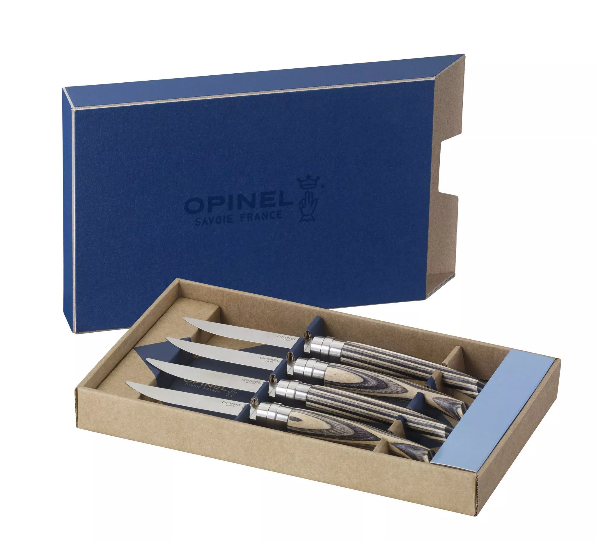Набор столовых ножей Opinel VRI Birchwood из 4-х штук с доставкой по России и в Казахстан | Bready