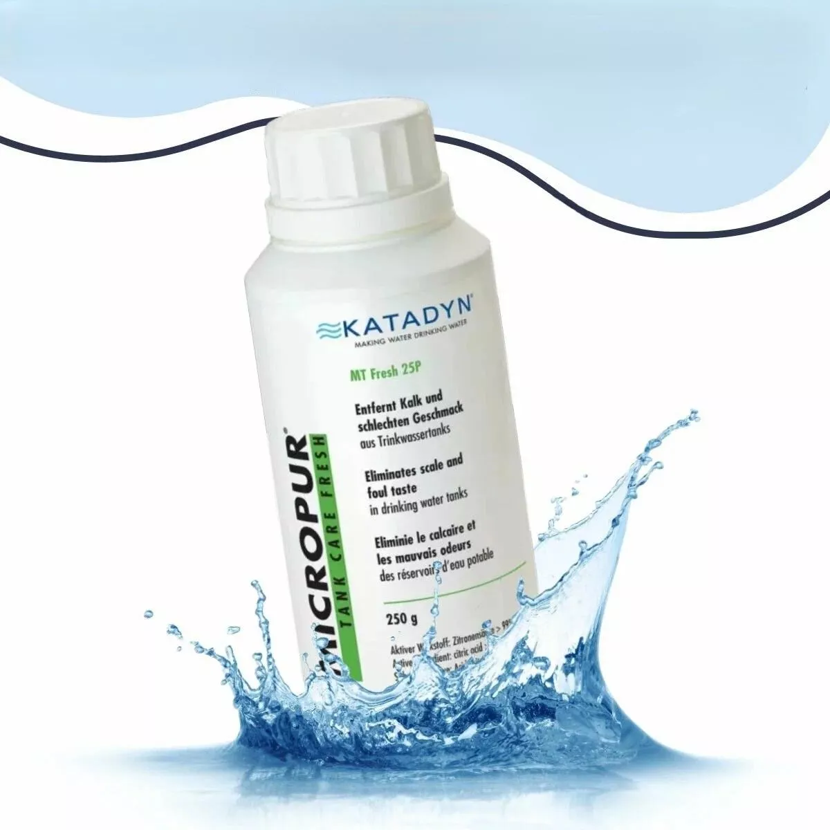Средство для удаления накипи в резервуарах с водой Катадин Katadyn Micropur Tank Care Line MT Fresh 25P (250 г) с доставкой по России и в Казахстан | BreadyФото 4