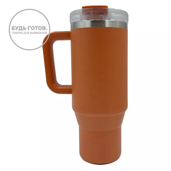 Термокружка Tyeso 900ml (TS-8866 900мл) оранжевая (orange) с доставкой по России и в Казахстан | BreadyФото 3