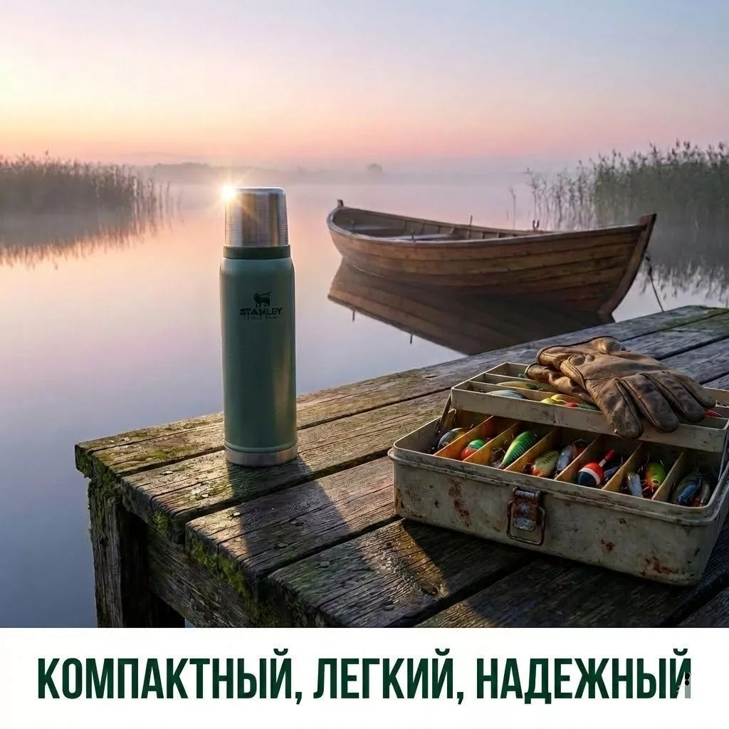 Термос STANLEY CLASSIC 10-01612-040 тёмно-зелёный 0,75L с доставкой по России | BreadyФото 5