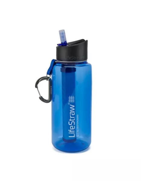 Бутылка с фильтром для воды LifeStraw Go 1L синяя с доставкой по России | BreadyФото 0