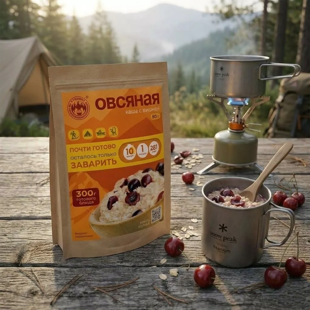Овсяная каша с вишней СПЕЦПИТ Крафт 80 гр. с доставкой по России | BreadyФото 4