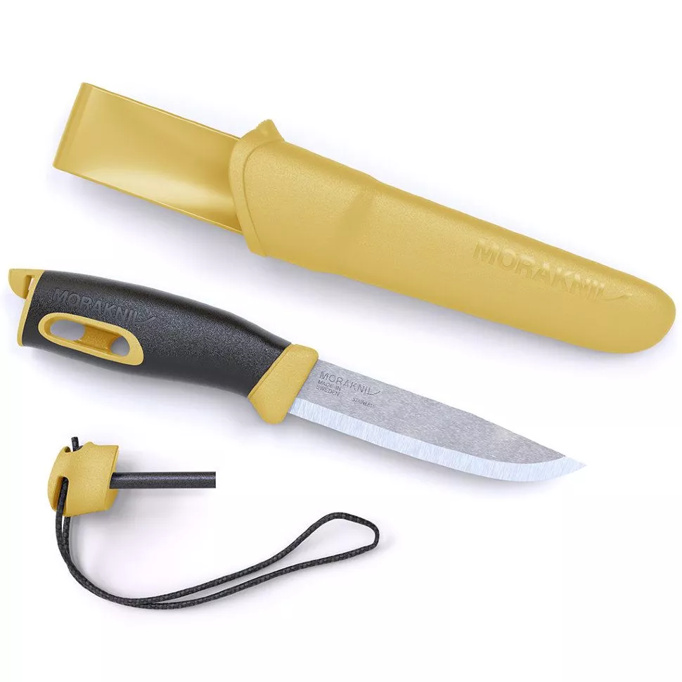 Нож Morakniv Companion Spark Yellow, нержавеющая сталь, 13573 с доставкой по России и в Казахстан | BreadyФото 1
