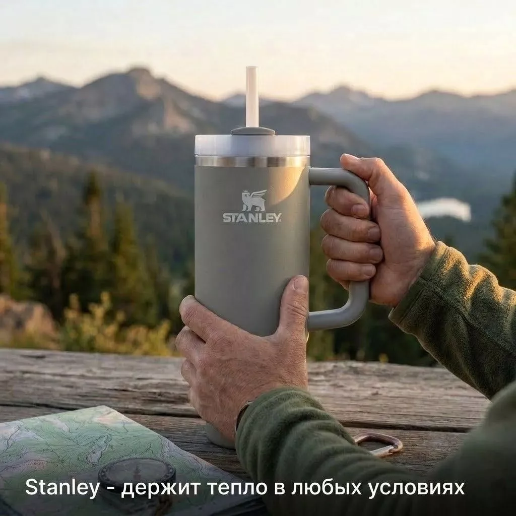 Термокружка STANLEY THE QUENCHER H2.0 FLOWSTATE TUMBLER (пепельный ASH), 887 ml, 10-11912-079 с доставкой по России | BreadyФото 4