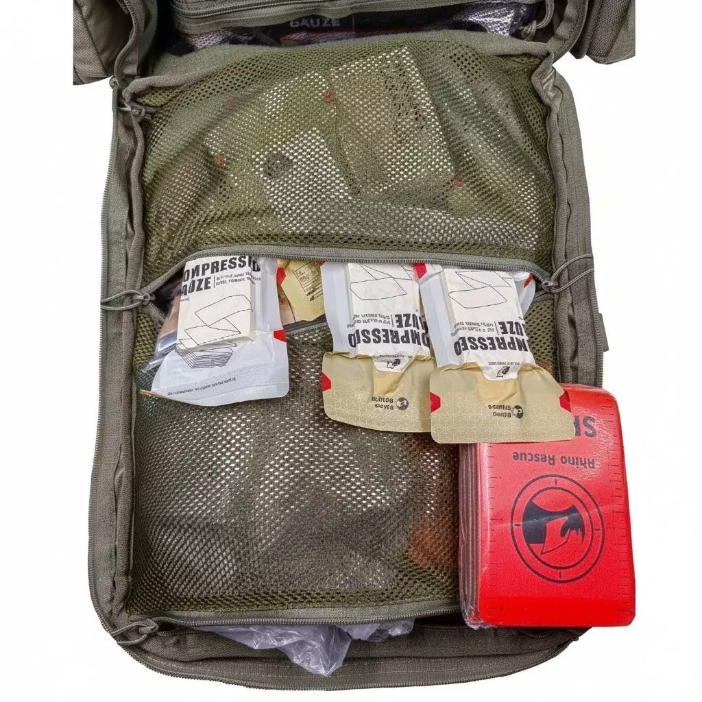 Аптечка рюкзак тактический с наполнением R40 Rhino Rescue 40 литров (олива) с доставкой по России | BreadyФото 2