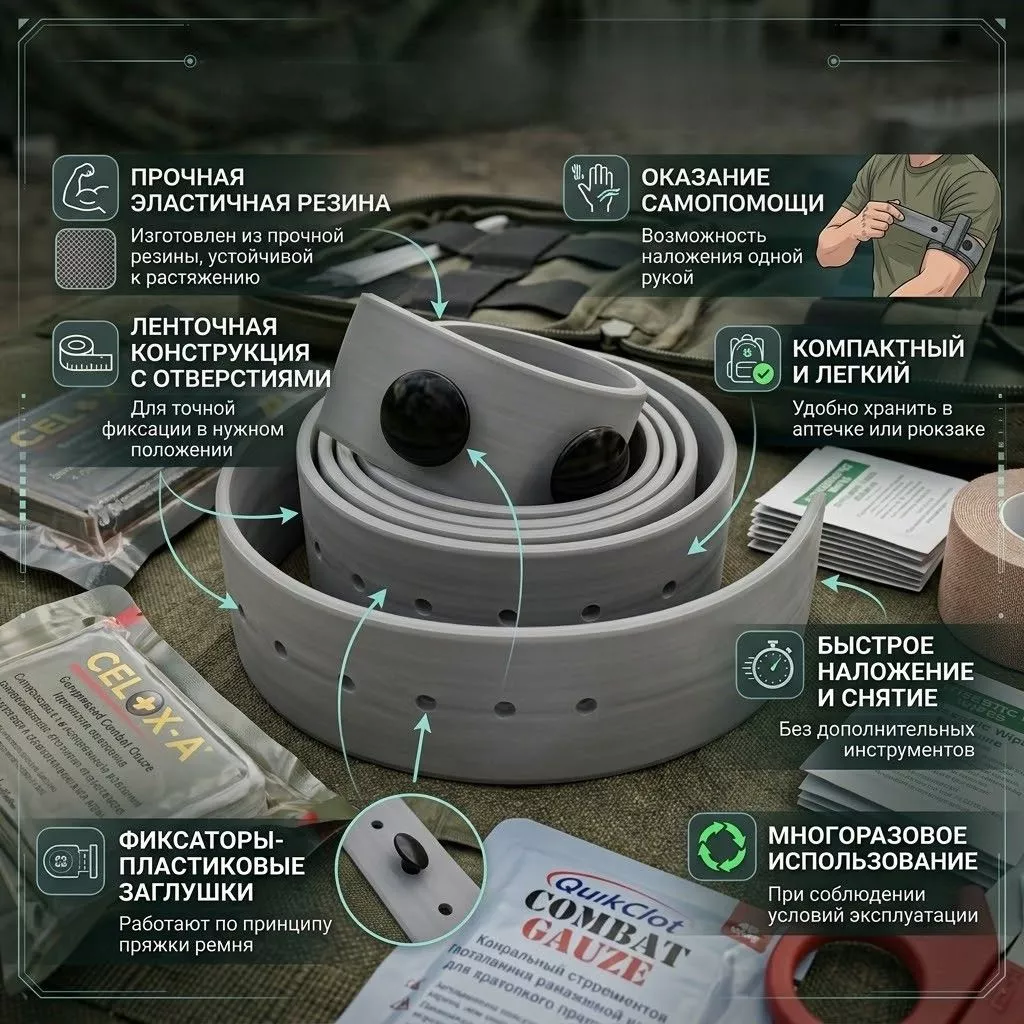 Жгут кровоостанавливающий Эсмарха ЧЕФИ (Беларусь) с доставкой по России | BreadyФото 1