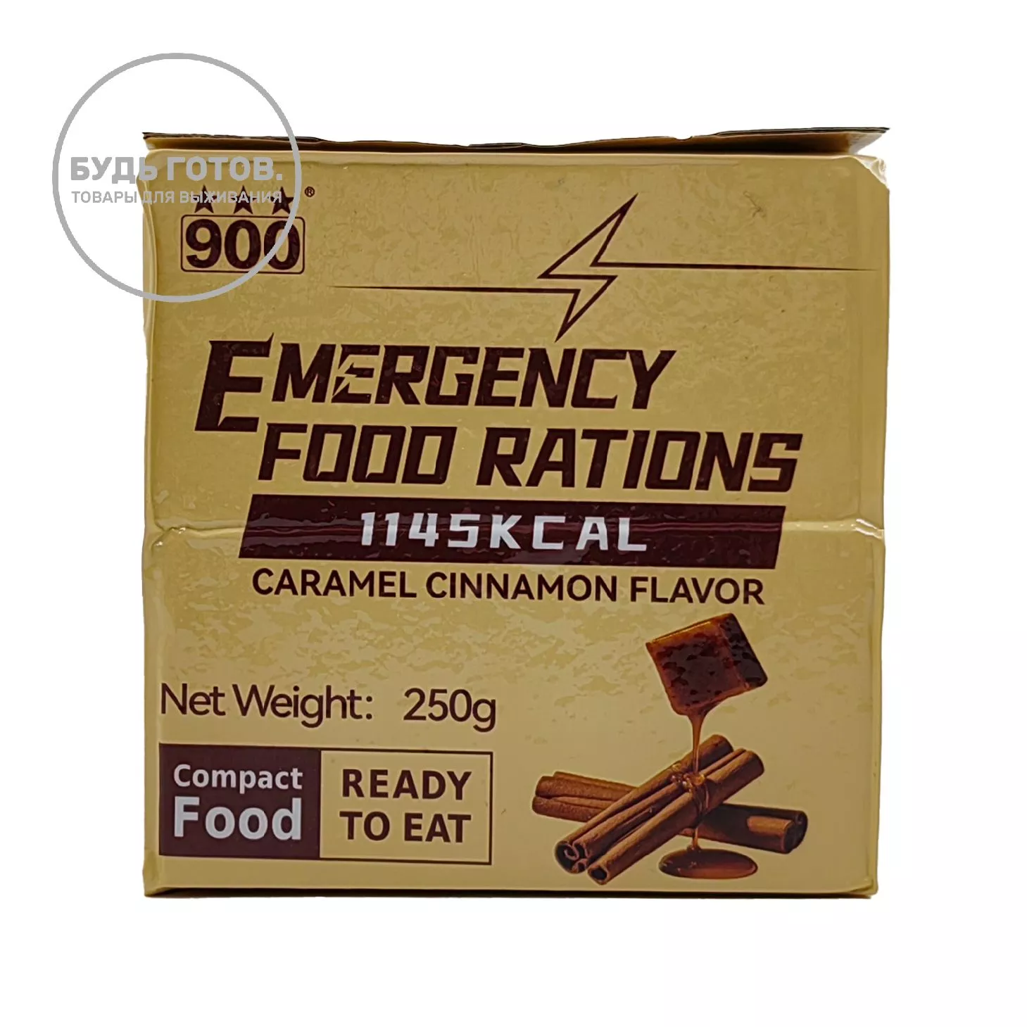 Аварийный рацион питания EMERGENCY FOOD RATIONS Caramel cinnamon flavor (карамель с корицей) с доставкой по России | BreadyФото 0
