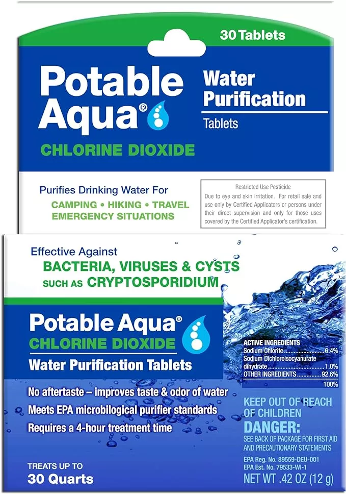 Таблетки для обеззараживания воды Potable Aqua №30 с доставкой по России и в Казахстан | BreadyФото 0