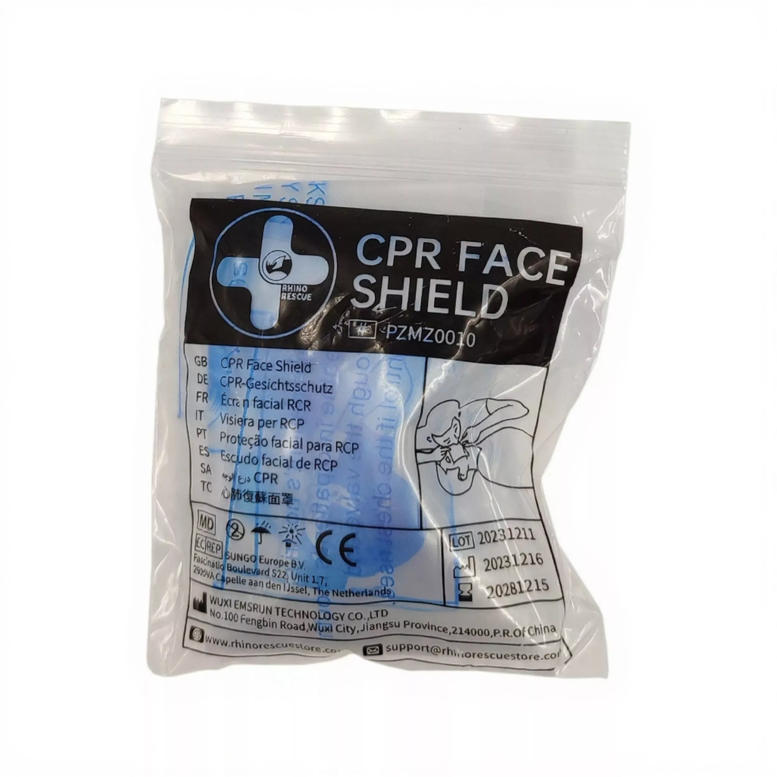 Устройство-маска для искусственного дыхания рот в рот (CPR Face Shield) Rhino Rescue с доставкой по России | BreadyФото 0