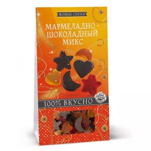 Мармеладно-шоколадный Микс "ЖИВЫЕ СНЕКИ", 80г с доставкой по России и в Казахстан | BreadyФото 0