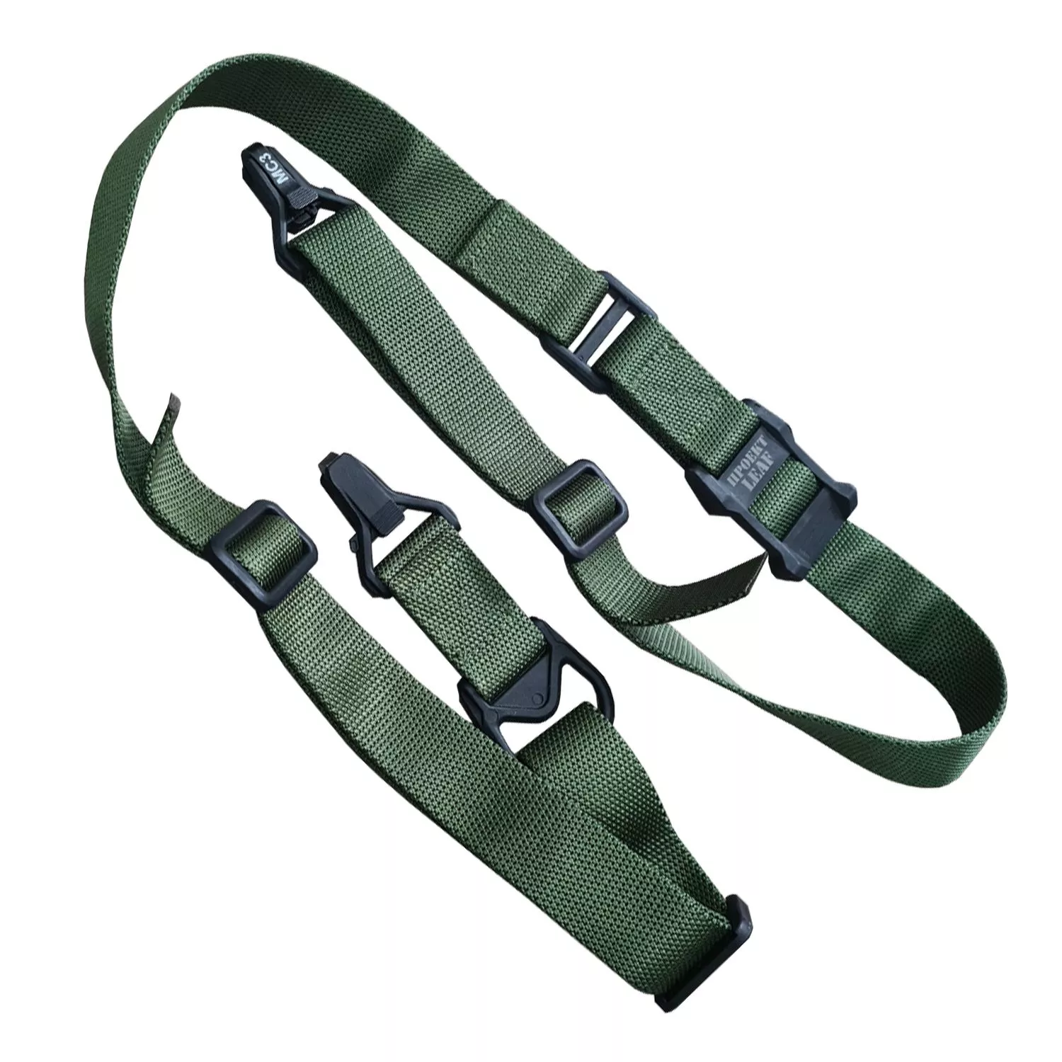 Оружейный ремень МС3 LEAF олива 1-2х точечный с доставкой по России | BreadyФото 0